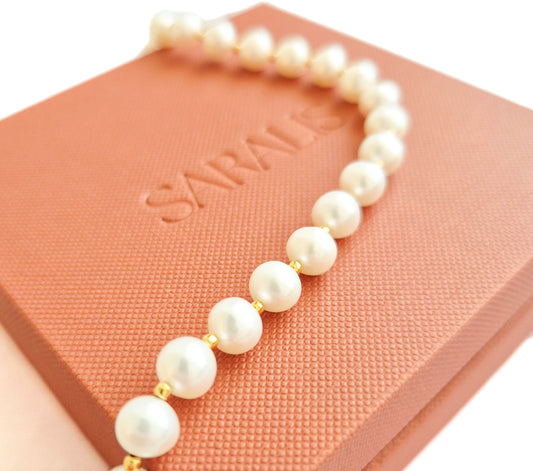 colier Saralis din perle akoya de 6mm, cadou Craciun