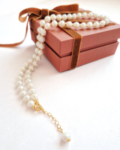 colier Saralis din perle akoya de 6mm, cadou Craciun