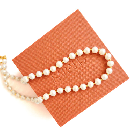 colier Saralis din perle akoya de 6mm, cadou Craciun